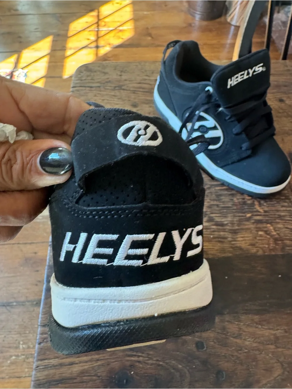 Heelys Black and White Kids Sneaker with Wheel